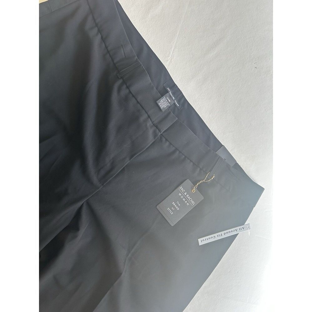 Zac &‎ Rachel Womens Pull On Pants Plus Size 24 Waist Cropped Black NWT!